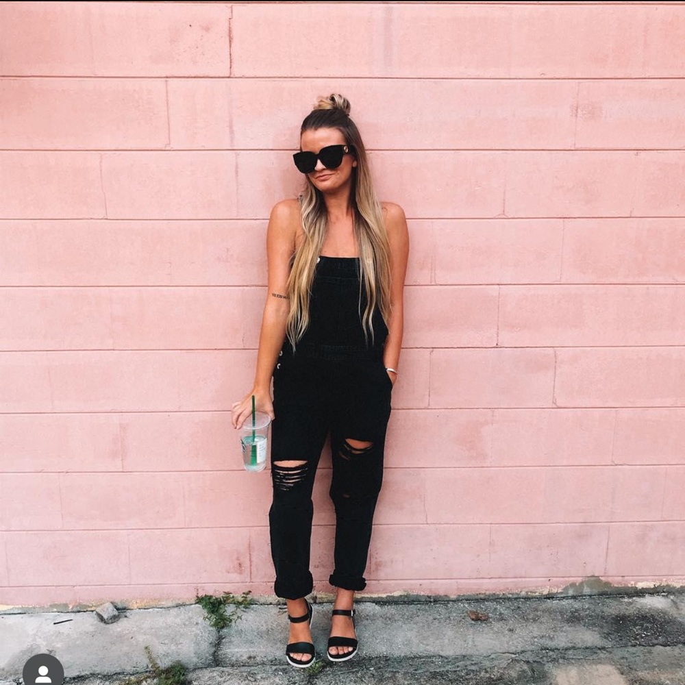 12th tribe black overalls